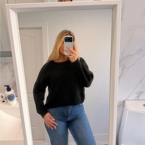 Garage Black Crew Neck Sweater